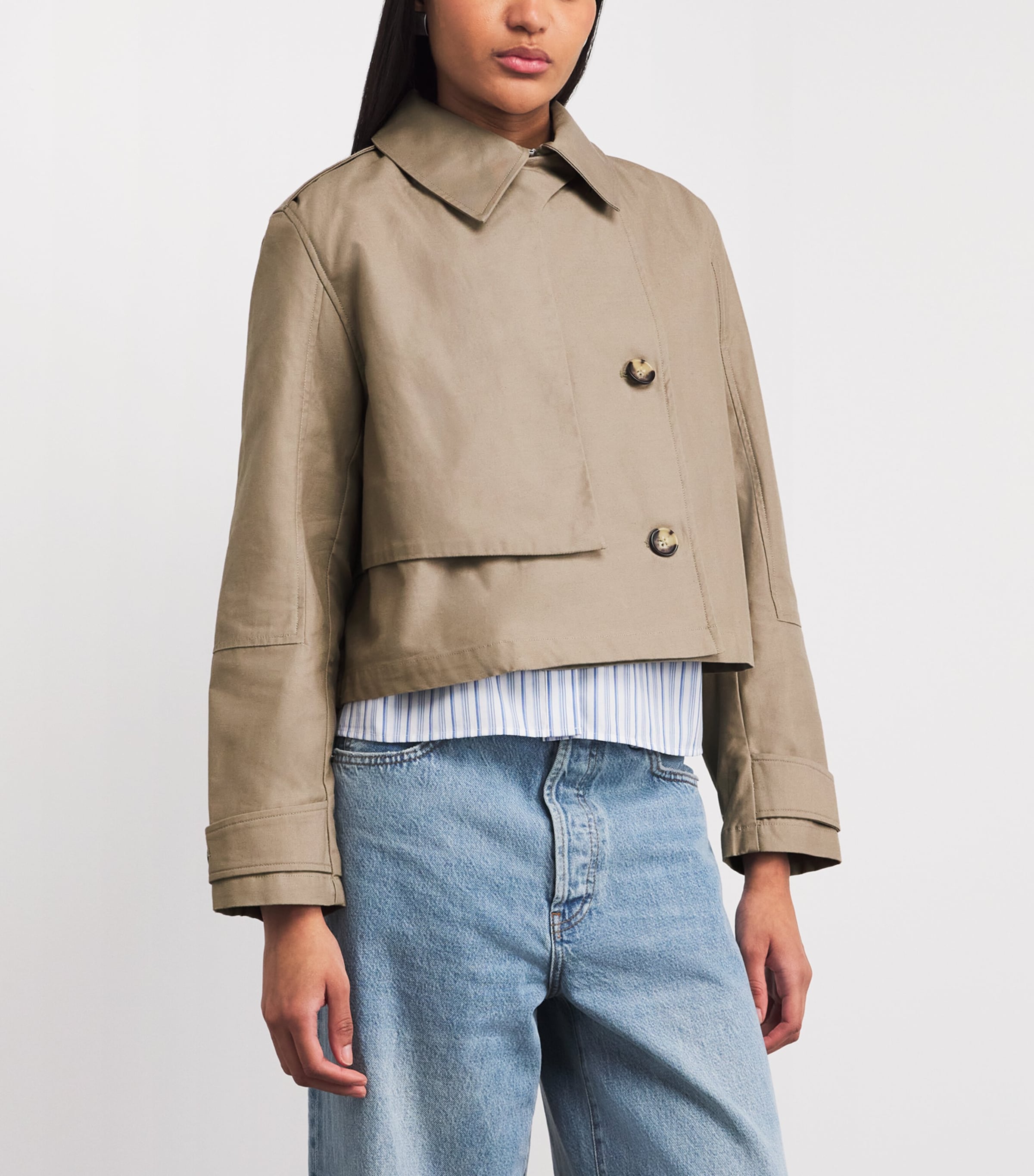 Rag & Bone Womens Cotton Jamie Trench Coat Khaki Image 4