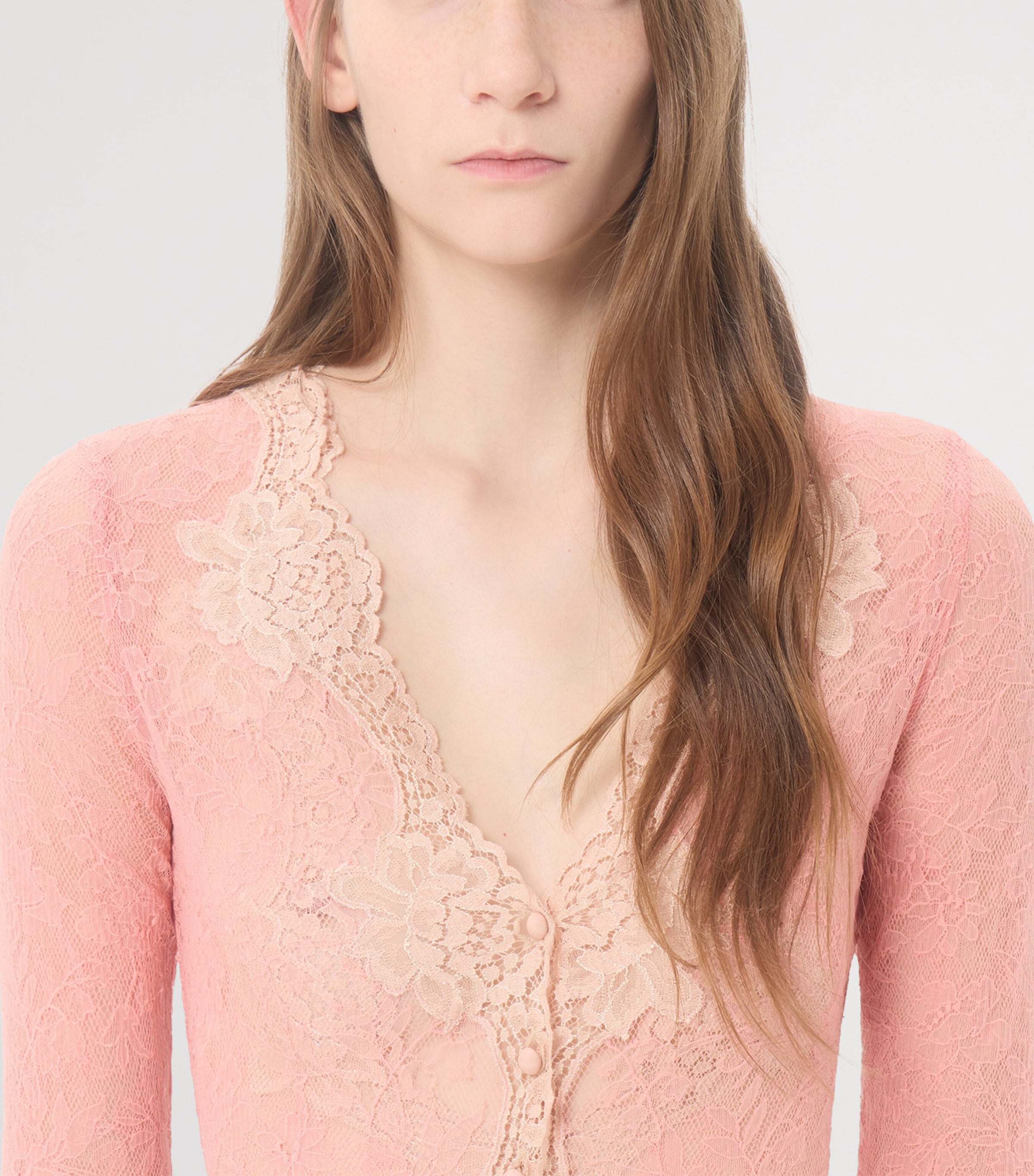 Valentino Womens Lace V-Neck Cardigan Image 7