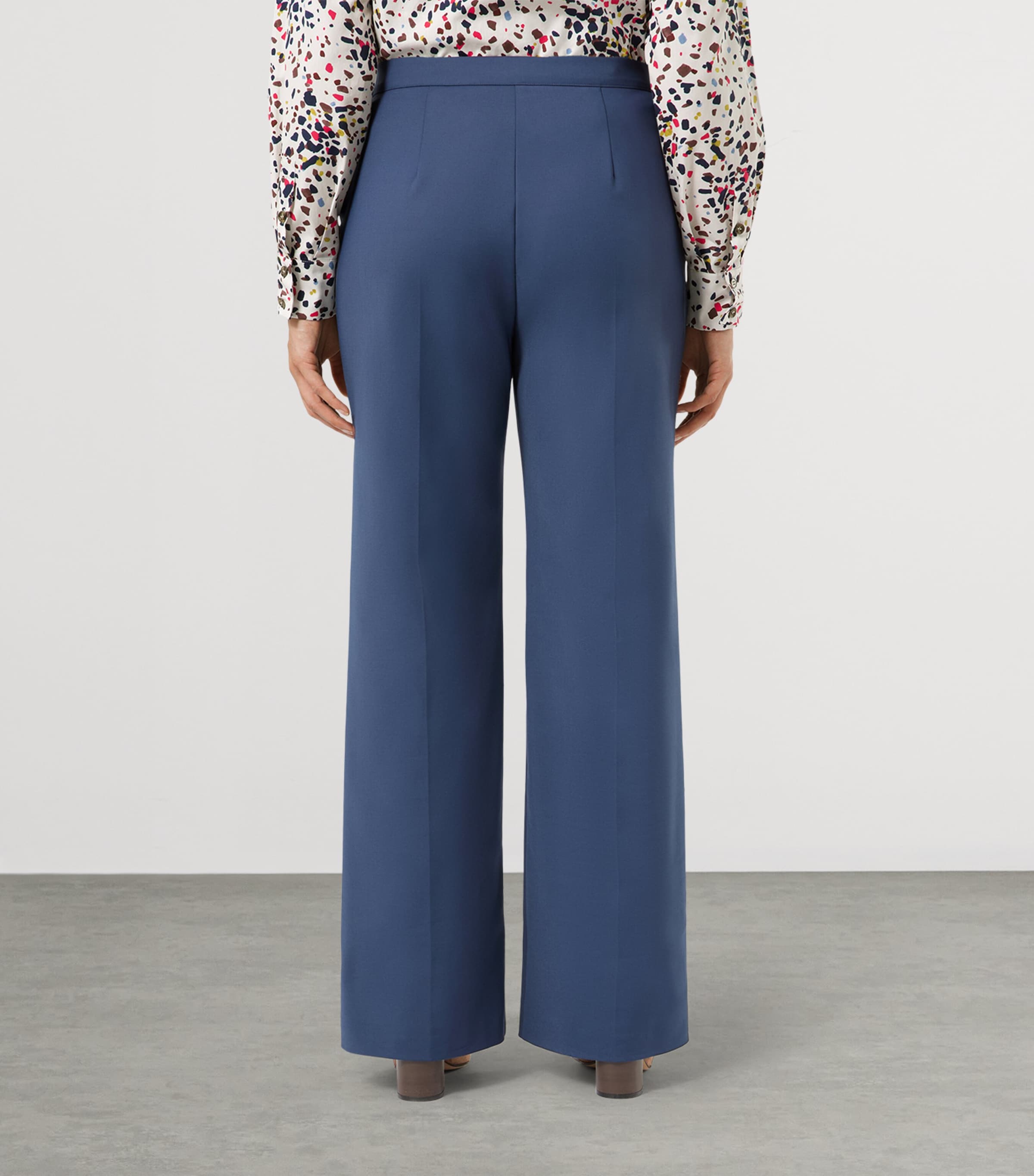 Marina Rinaldi Womens Tailored Straight Trousers Navy Image 4
