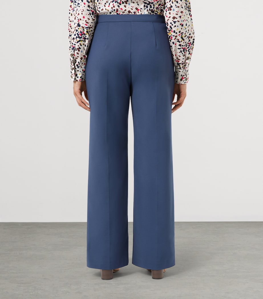 Marina Rinaldi Womens Tailored Straight Trousers Navy Image 4