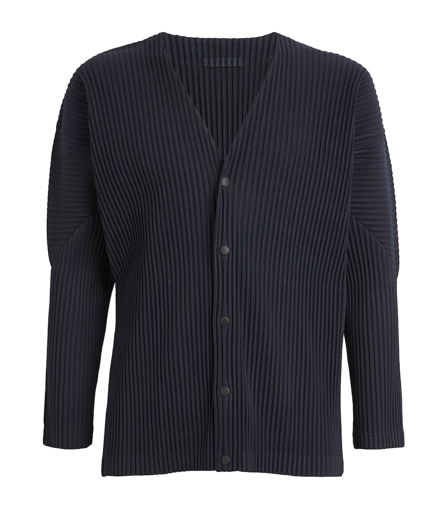 Basics Pleated Cardigan 75NAVY Image 1