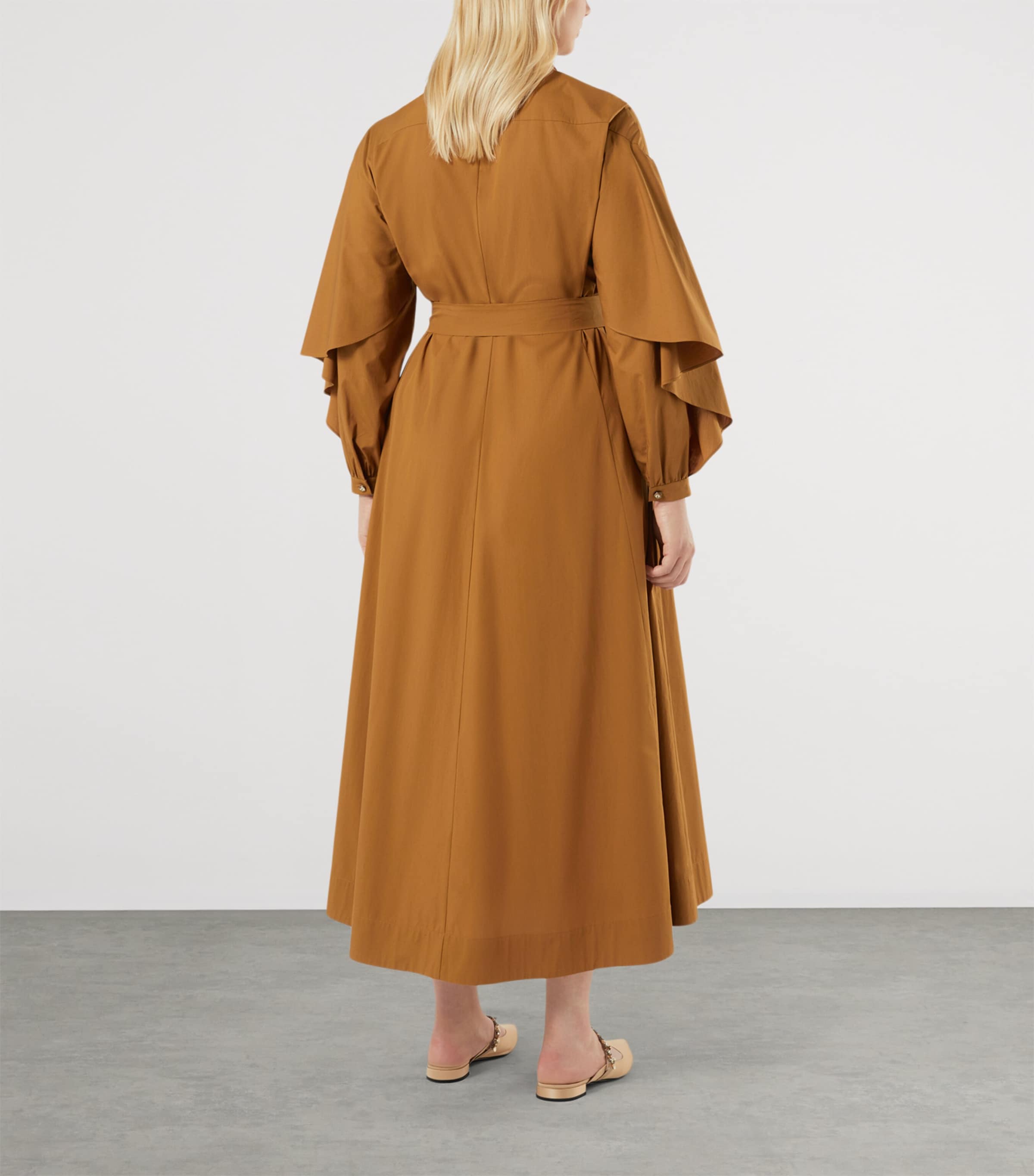 Marina Rinaldi Womens Cotton Belted Midi Dress Siena Image 4