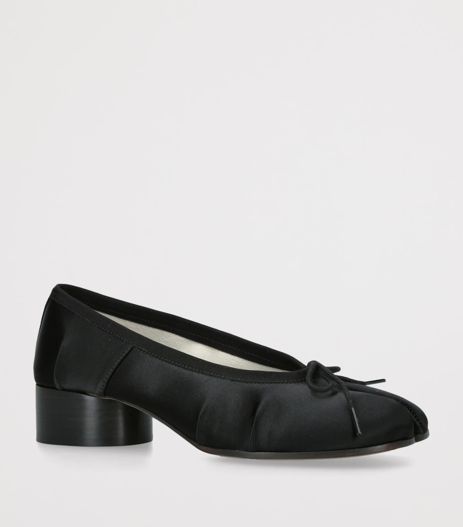 Maison Margiela Satin Tabi Ballerina Pumps 30 Black Image 3