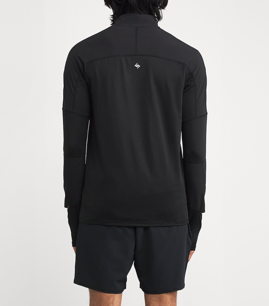Quarter-Zip Running Top JET BLACK Image 4