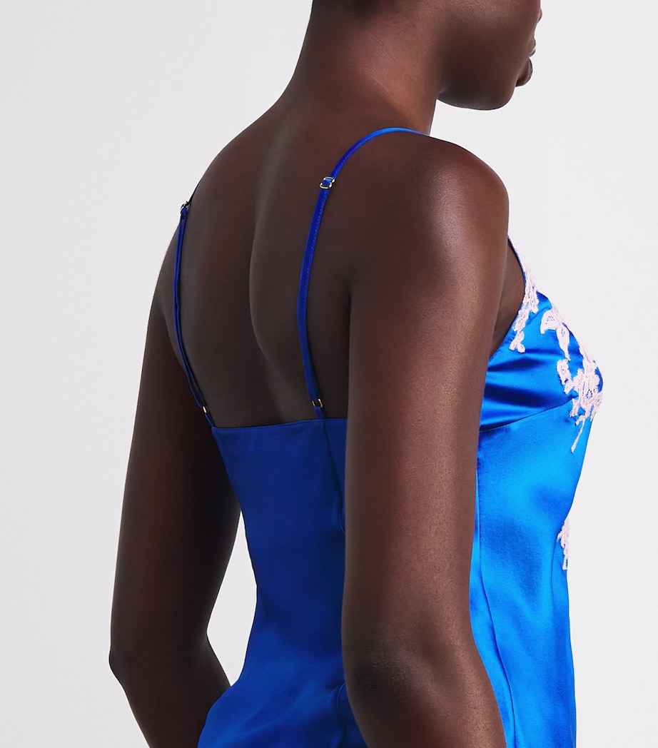 Silk Lace-Trim Bénédicte Cami Top 3476 CELE/LILA Image 6