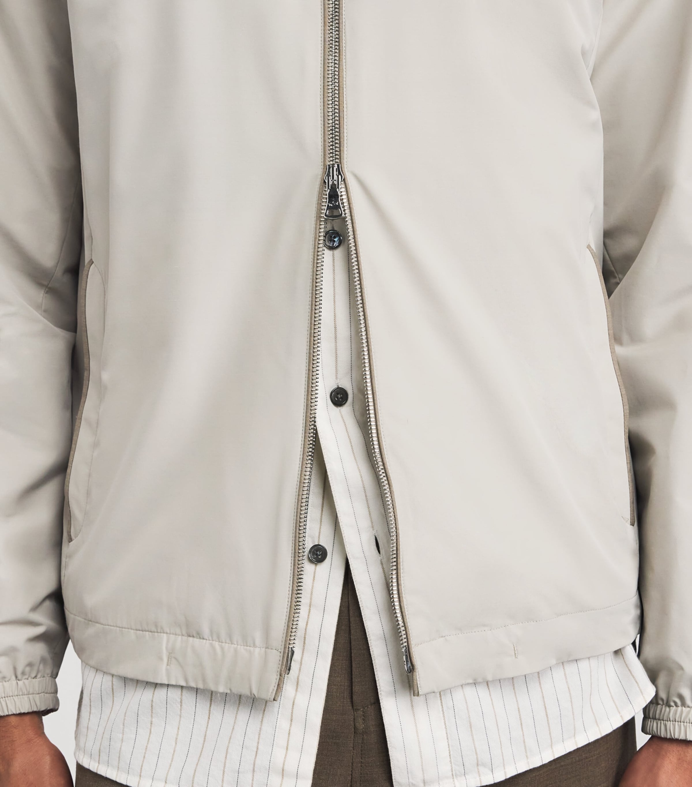 Paul & Shark Mens Cotton-Blend Windbreaker Jacket Beige Image 3