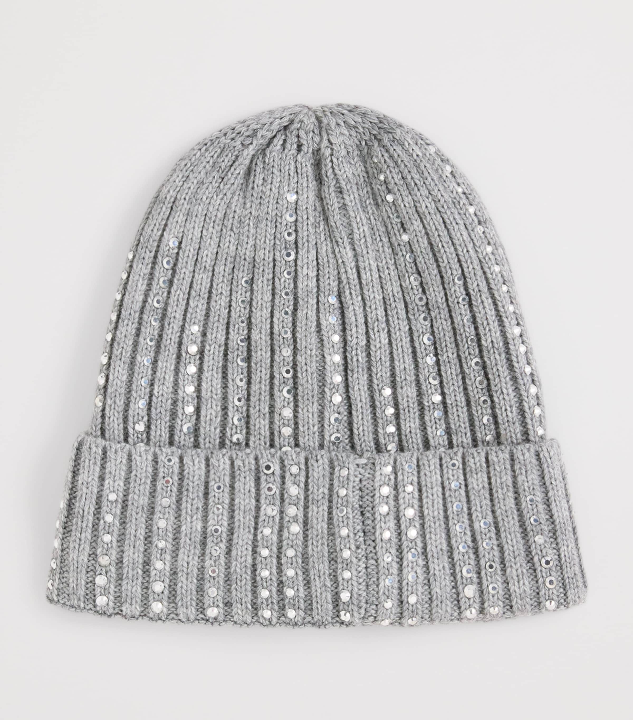 Monnalisa Embellished Knit Hat Grigio Image 2