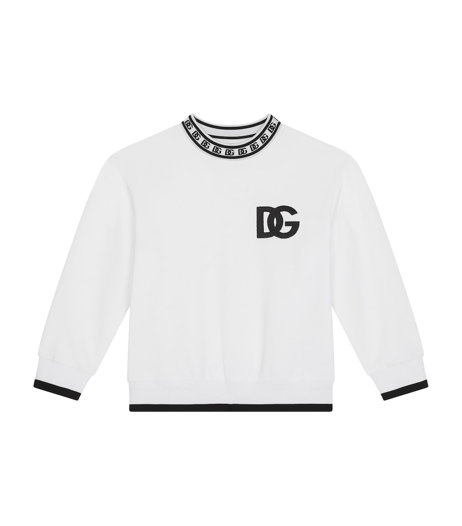 Dolce&Gabbana Kids Logo Sweatshirt (2-6 Years) Optical White Image 1