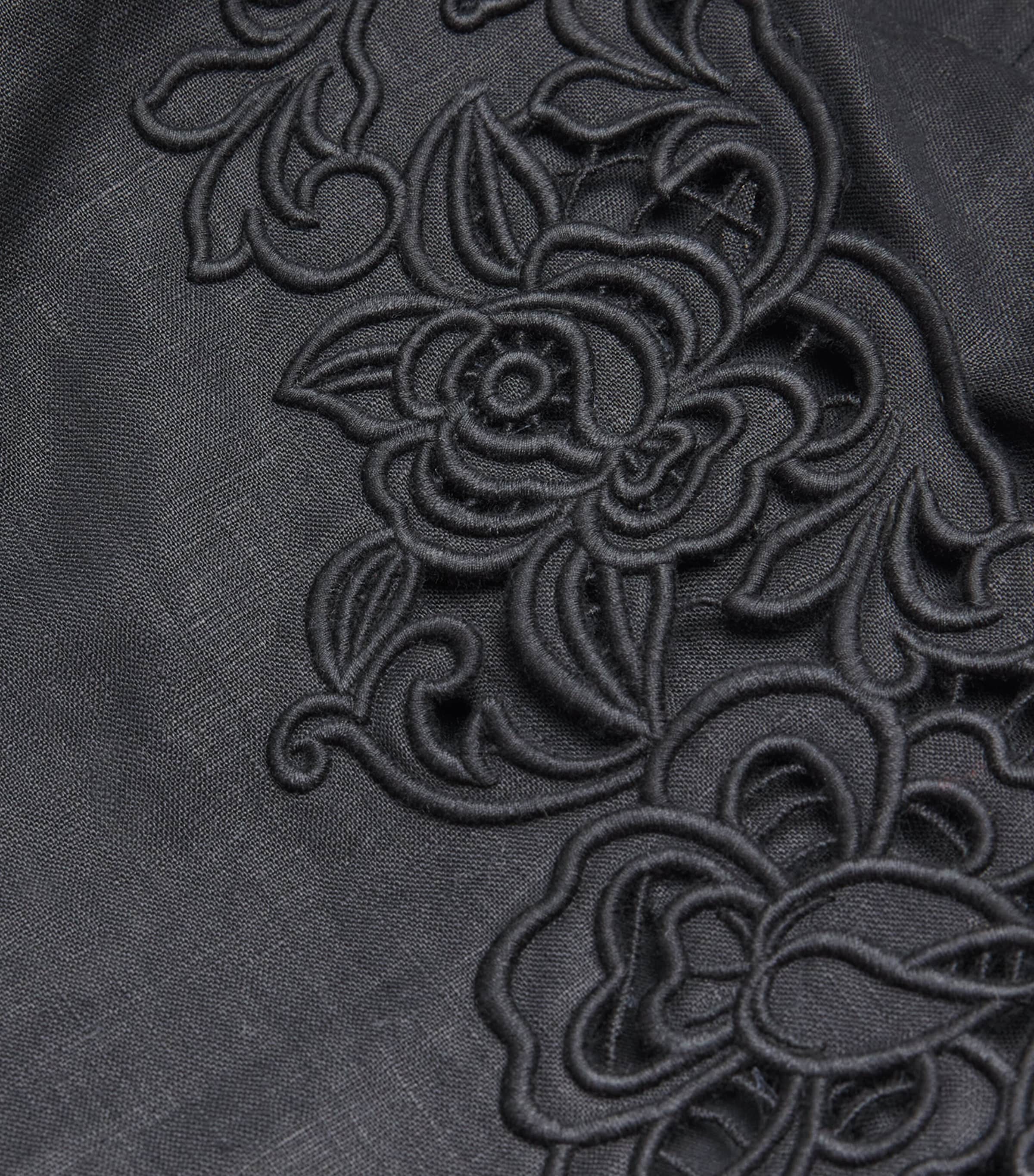 Linen Shayla Skirt BLACK Image 5