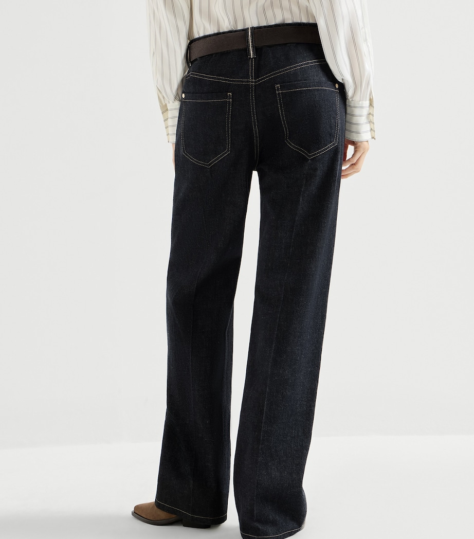 Brunello Cucinelli Womens No-Fade Loose Jeans Image 5