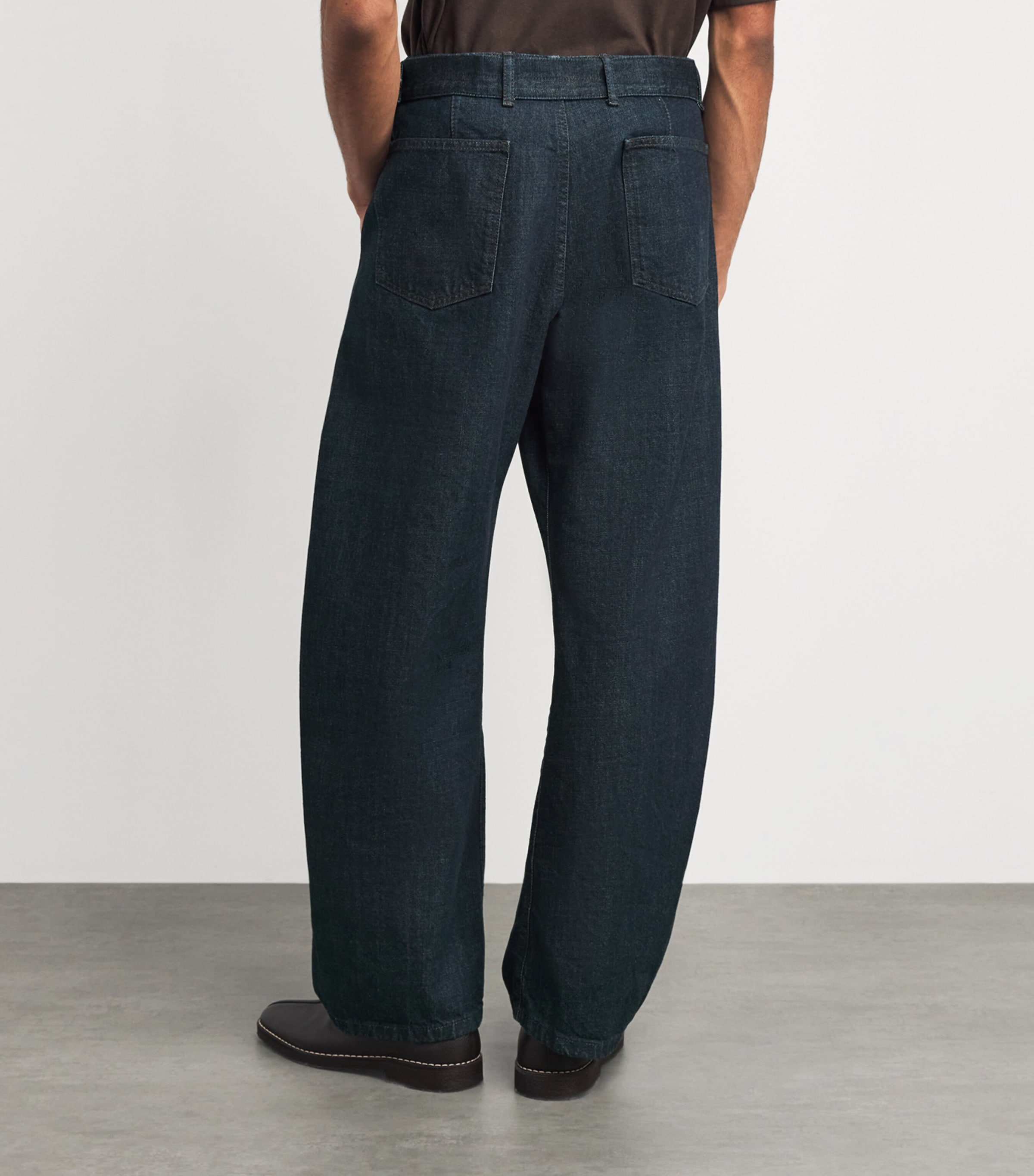 Lemaire Mens Twisted Belted Jeans Denim Indigo/ Image 5