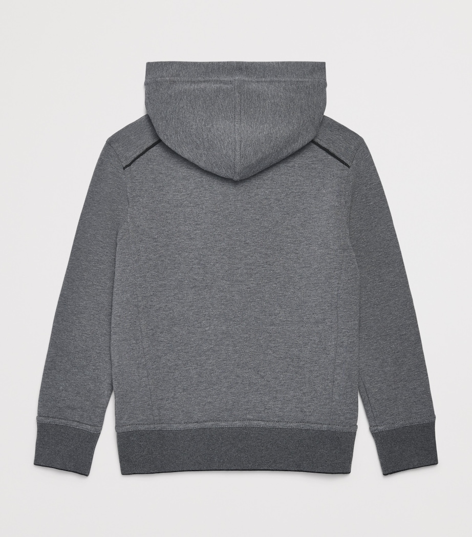 Stefano Ricci Kids Cotton Zip-Up Hoodie (4-16 Years) Greyc. Image 2