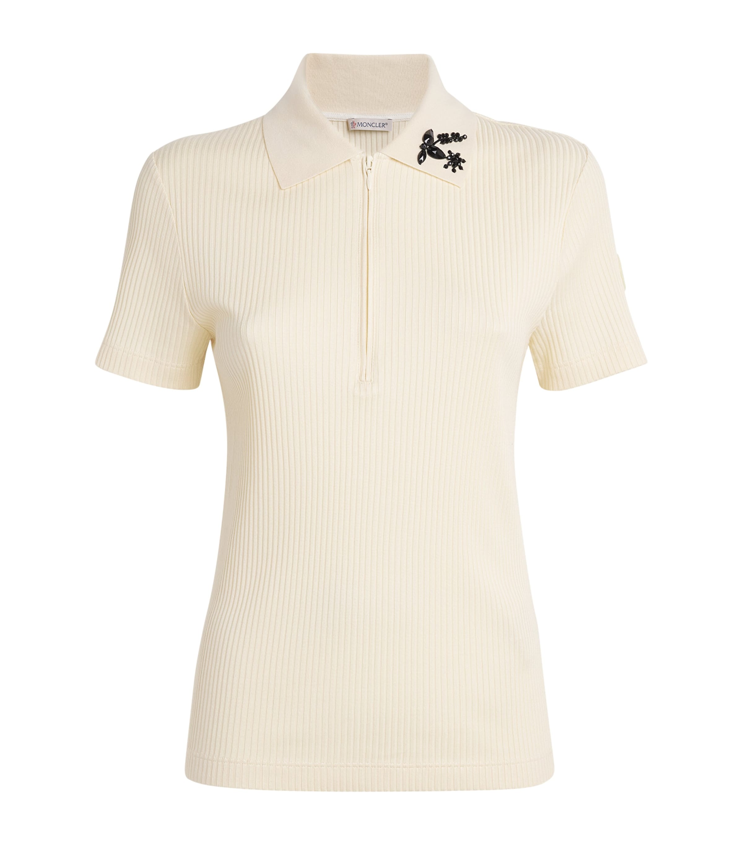 Moncler Short-sleeved Polo Shirt In White