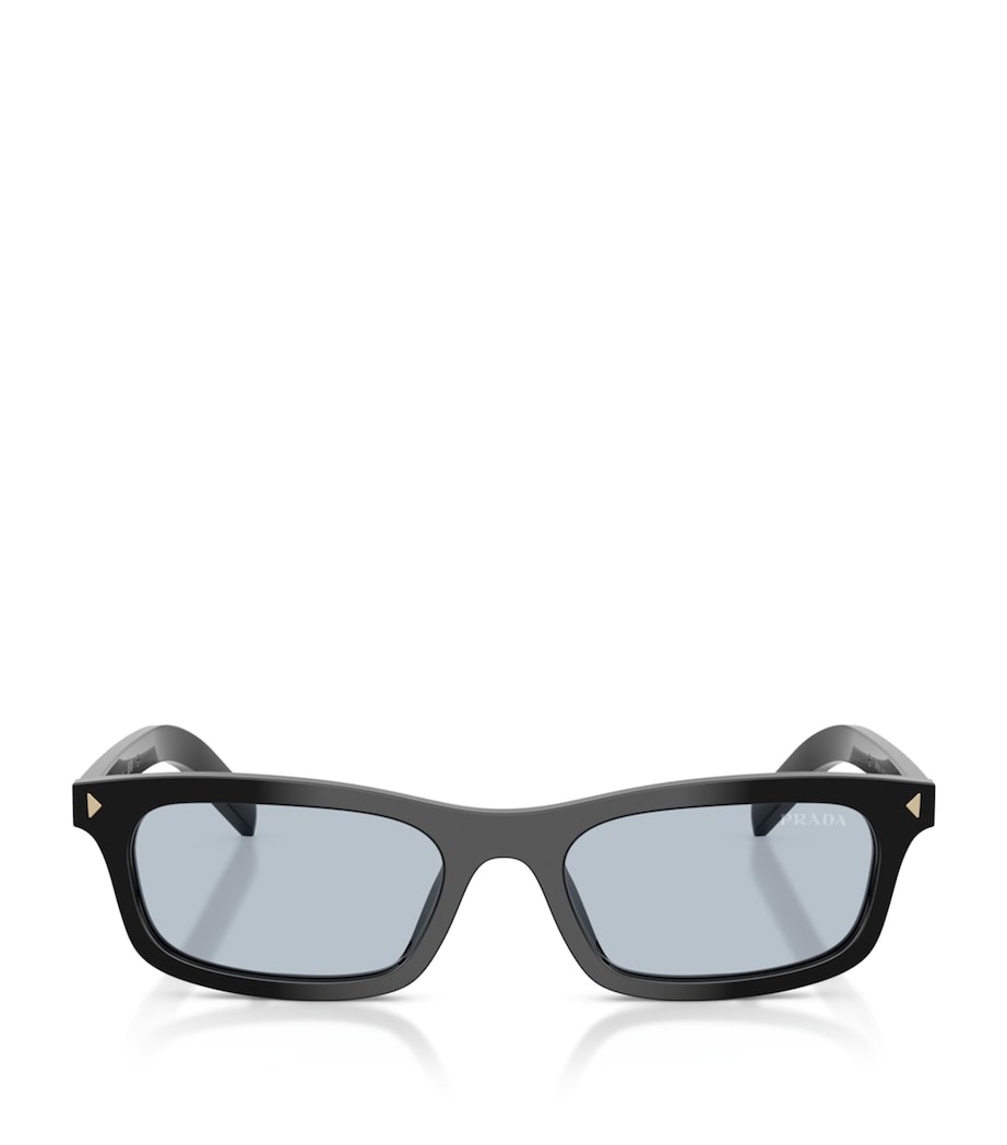 Prada Acetate Rectangle Sunglasses Black Image 1