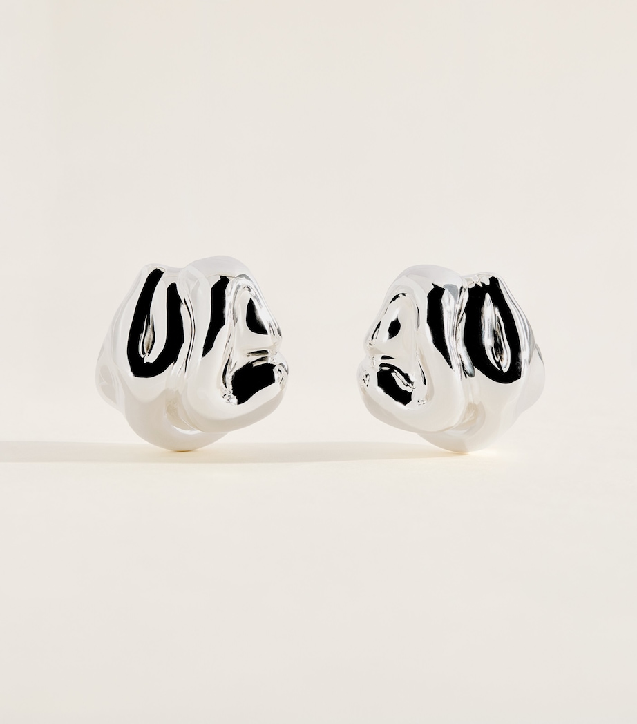 Completedworks Irregular Stud Earrings Silver Plated Image 1