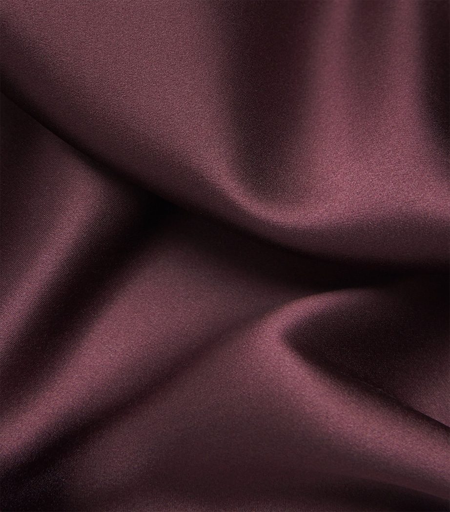 Marjolaine Womens Silk Robe Brun Image 6