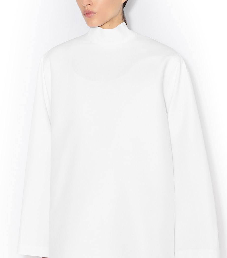 Alaïa Womens Cotton Poplin Reverse Jacket Blanc Image 5