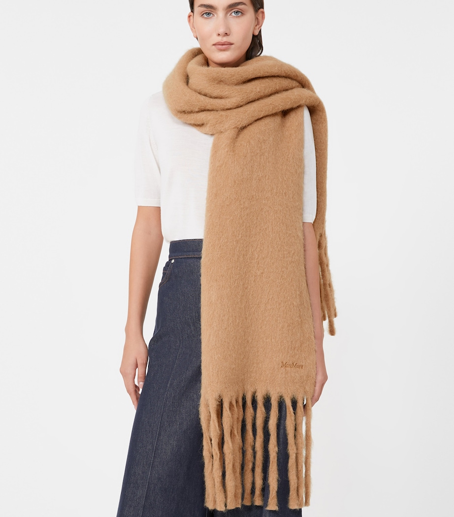 Alpaca-Blend Stole Scarf CAMEL Image 2