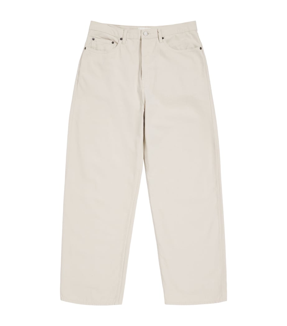 FRAME Mens Baggy Jeans Off White Image 1