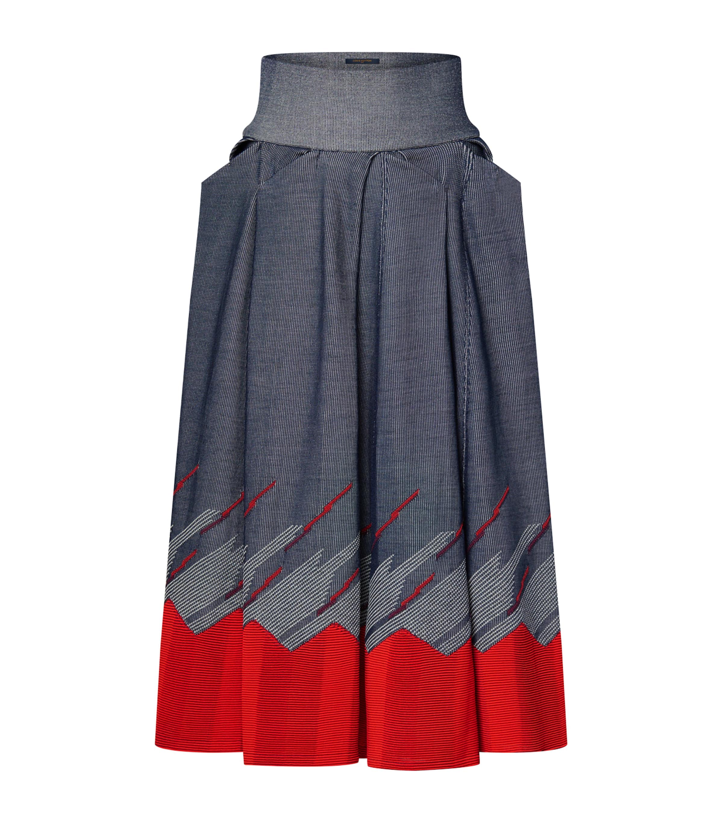 Knitted Geometric Maxi Skirt MULTI Image 1