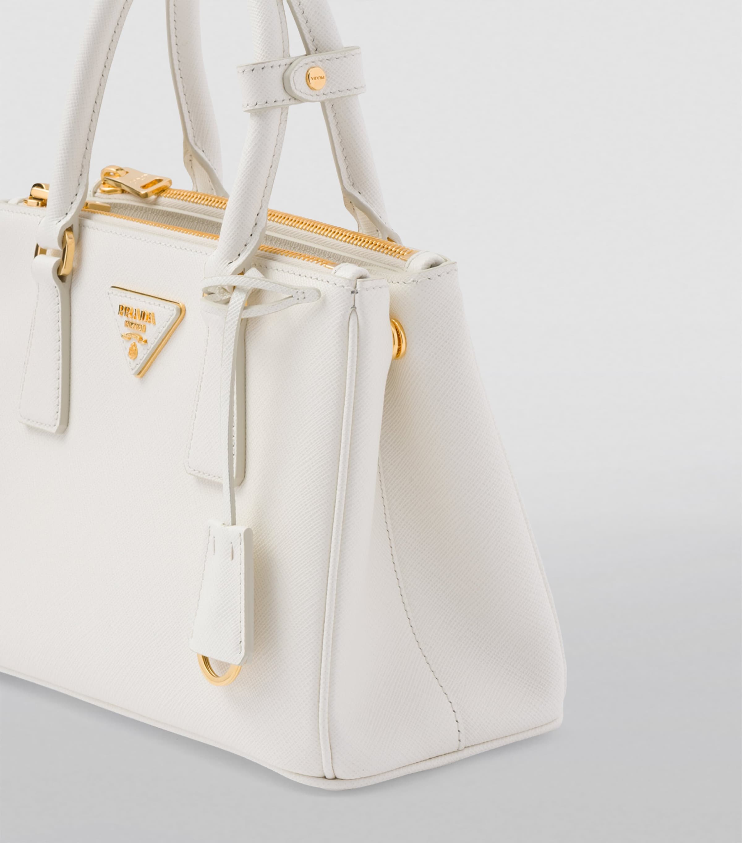 Small Leather Galleria Saffiano Top-Handle Bag F0009 Image 7