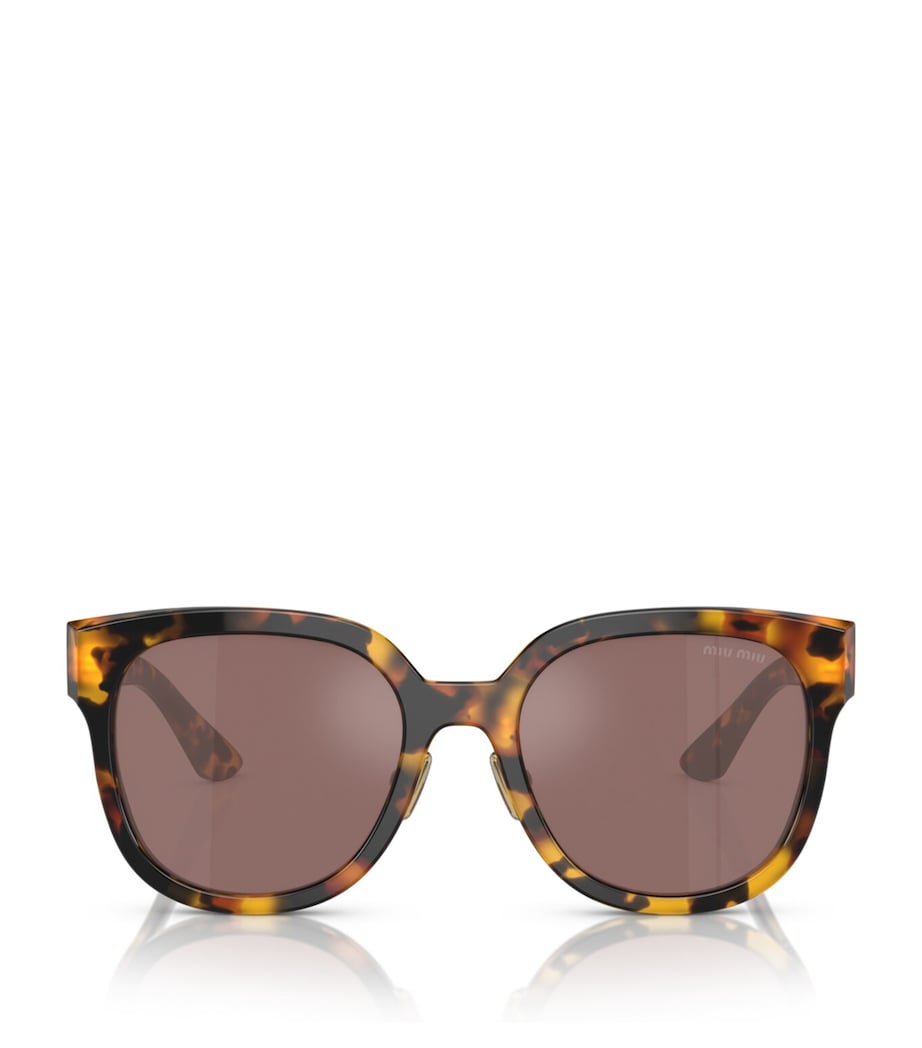 Acetate Tortoiseshell Oversized Sunglasses VAU70D Image 1