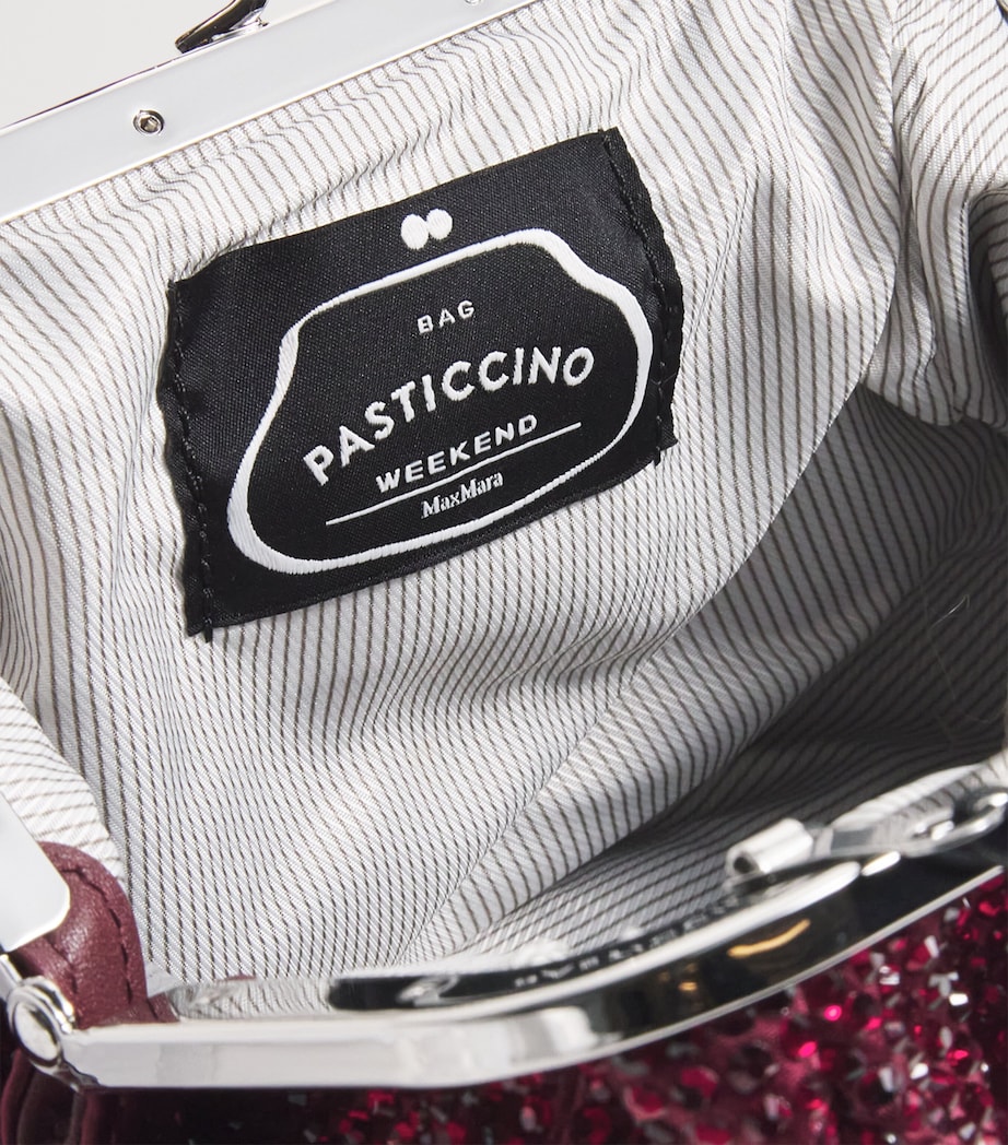 Medium Embellished Pasticcino Clutch Bag RED Image 6