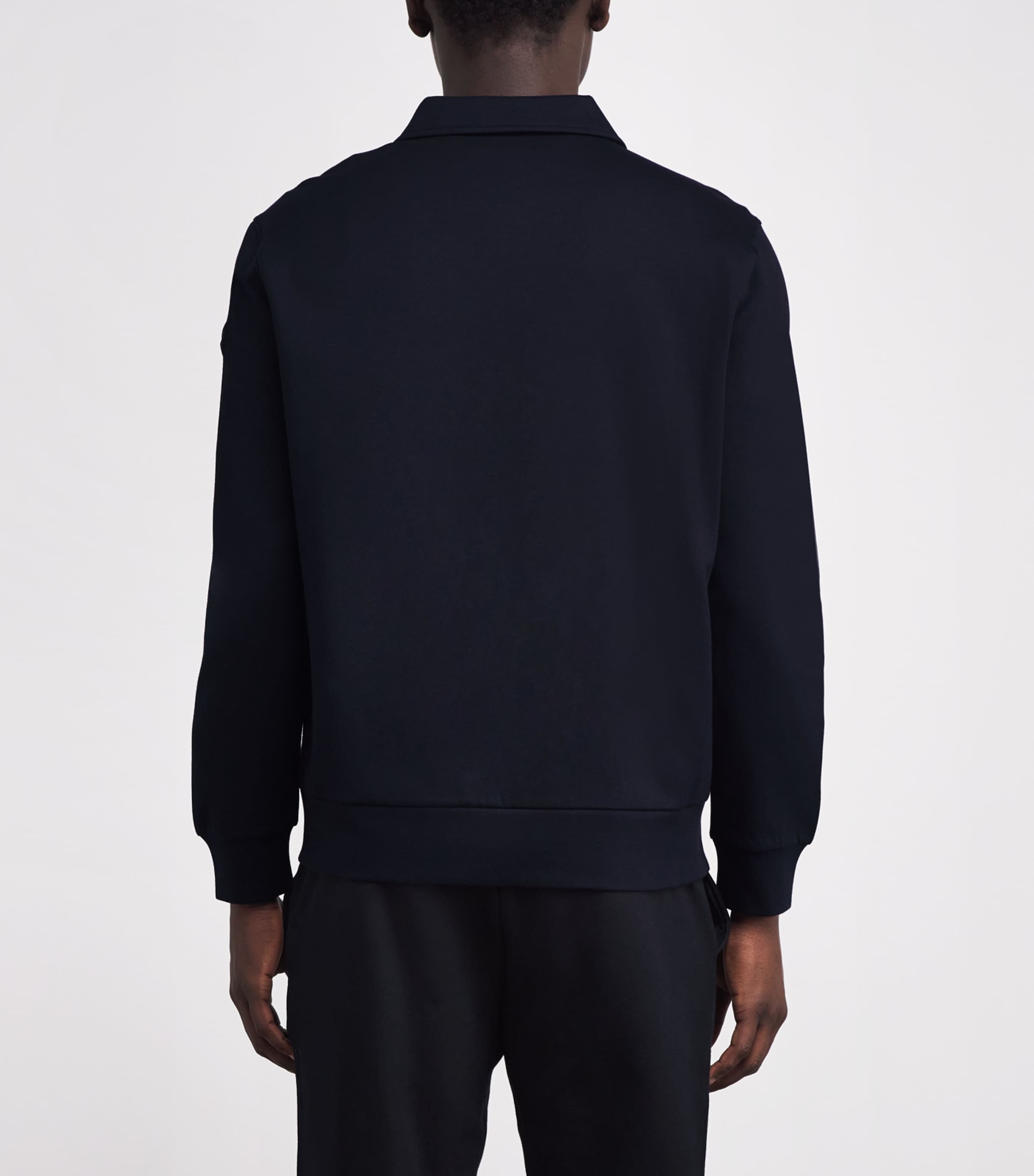 Cotton-Blend Jersey Half-Zip Sweater 779 Image 4