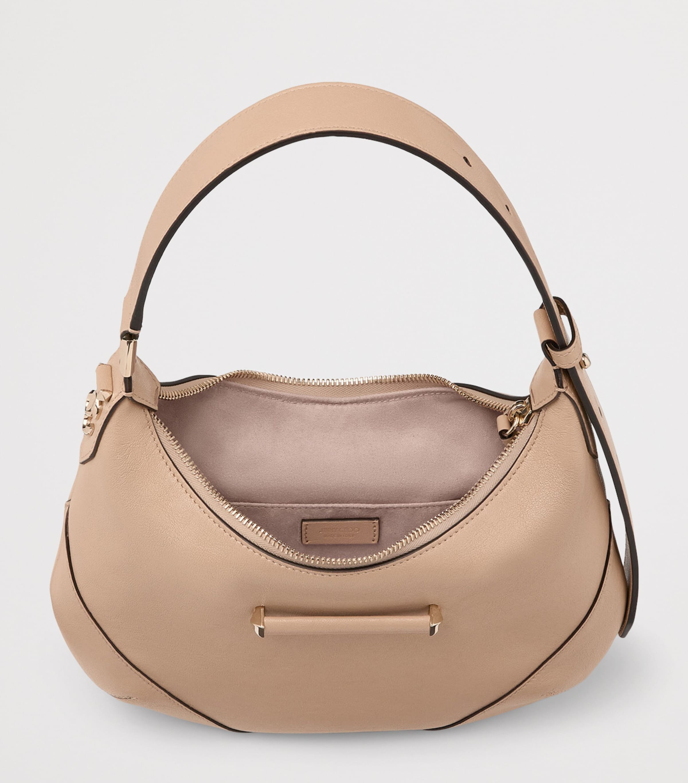 Jimmy Choo Bar Lambskin Shoulder Bag Chai/shiny Gold Image 4
