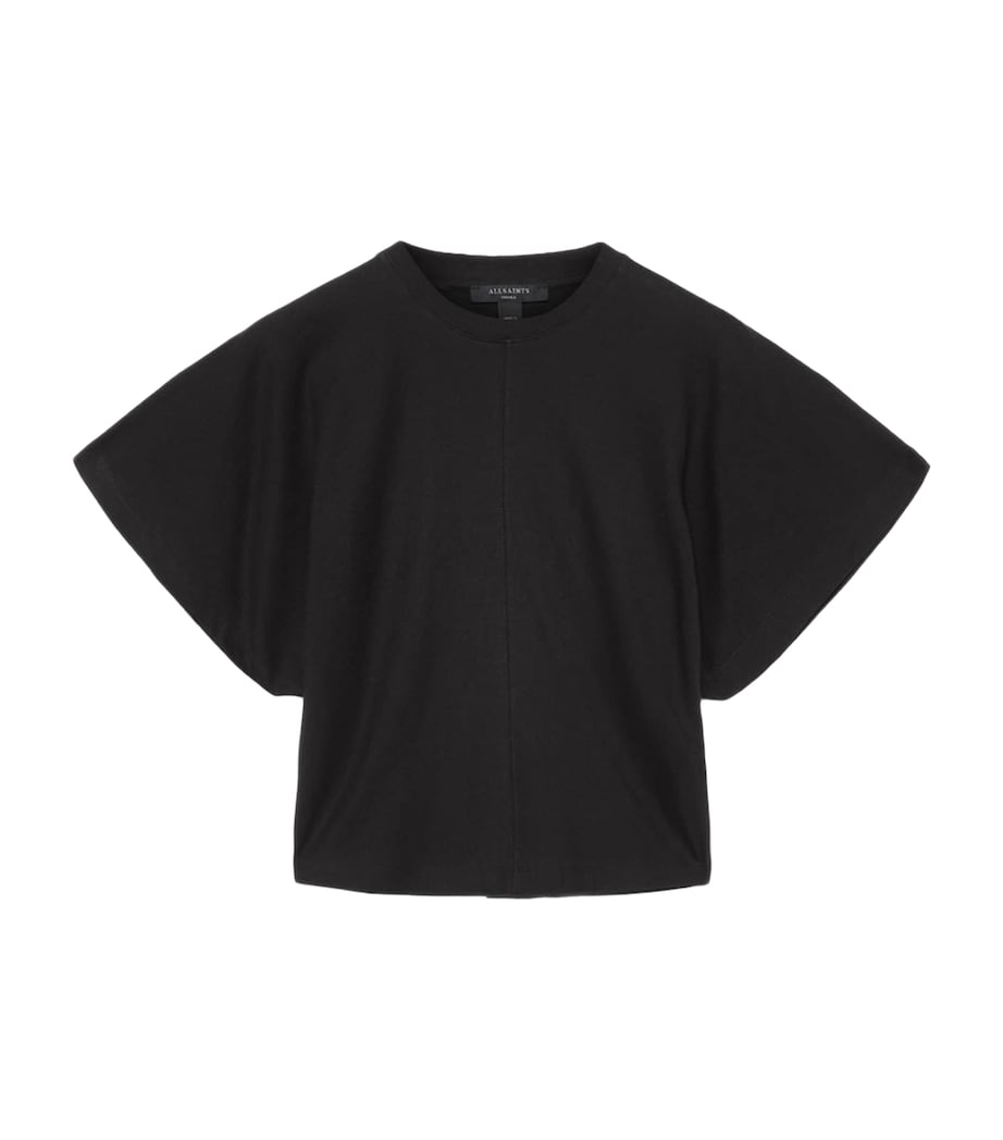 AllSaints Womens Organic Cotton Eden Artia T-Shirt Black Image 1