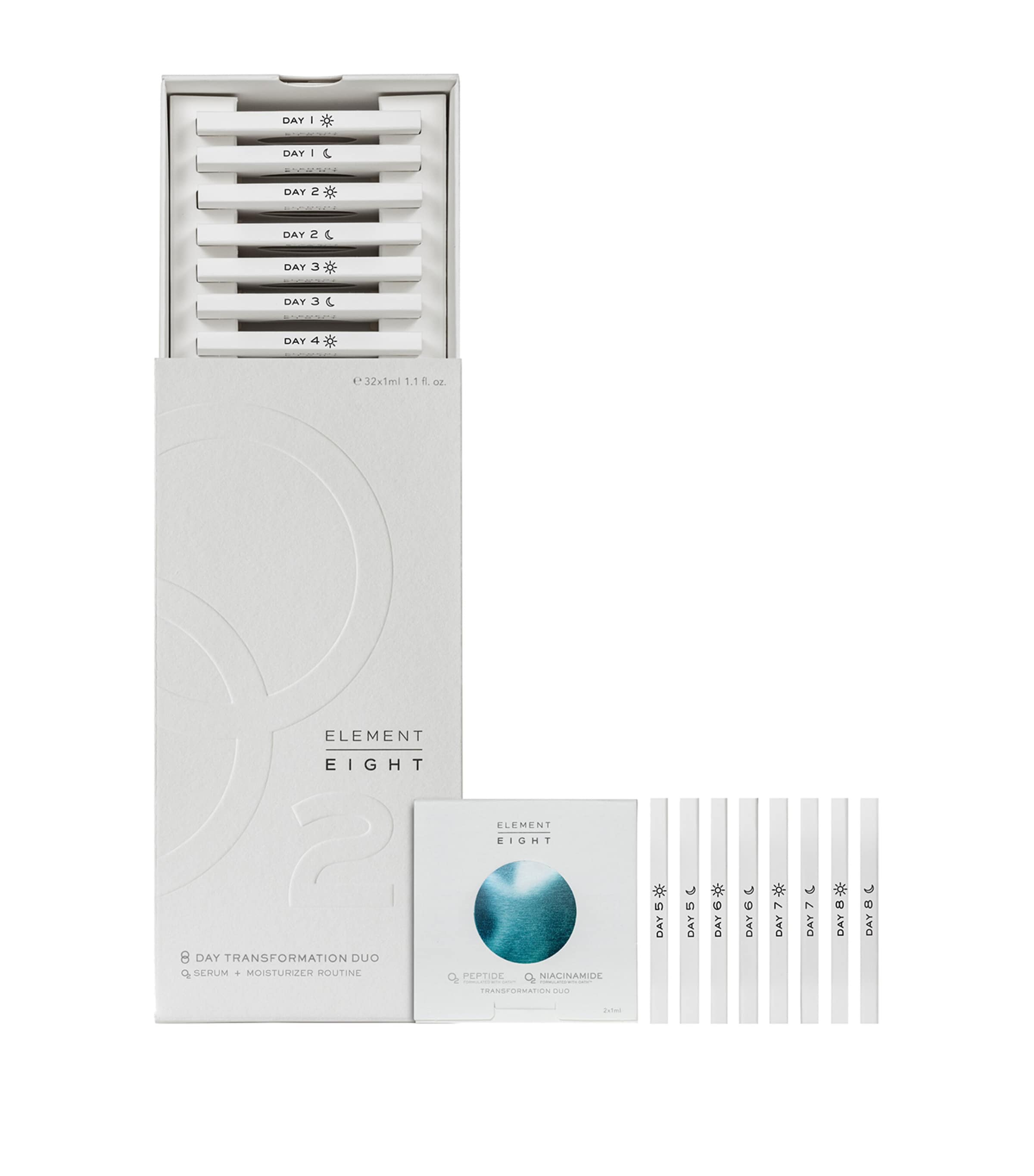 Element Eight 8 Day O2 Transformation Set (32 x 1ml) | Skincare | Moisturisers | Anti-Ageing Creams | Face Serums