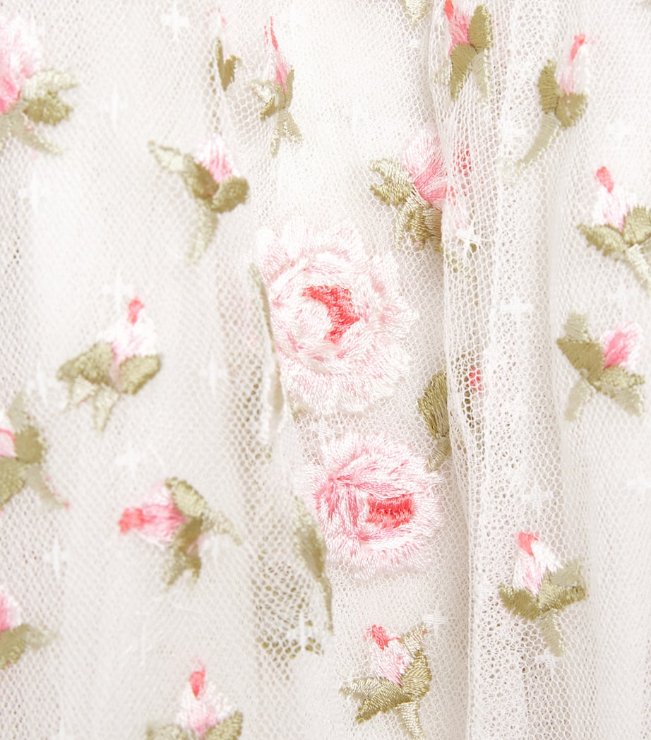 Needle & Thread Rose Bloom Cape Dress (8-12 Years) Swan White Image 3