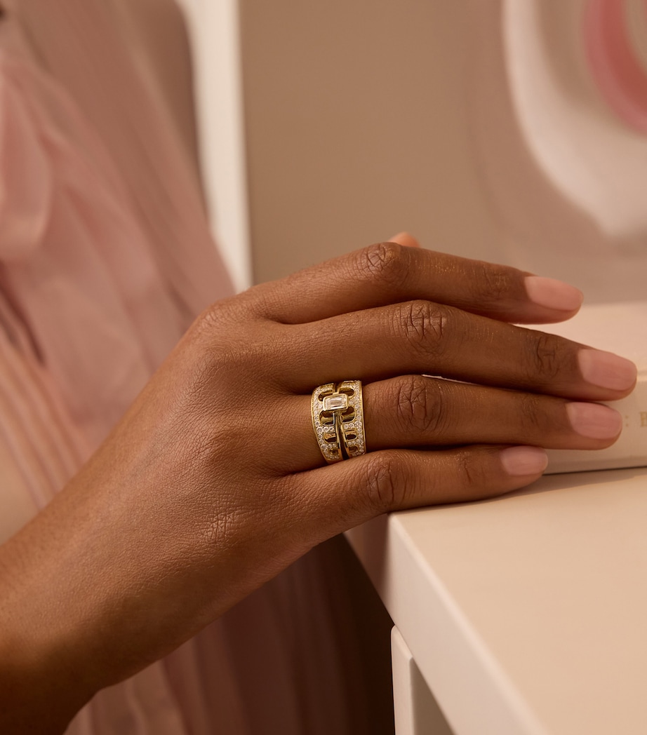 Yellow Gold and Diamond Perspective Ring YELLOW GOLD Image 2