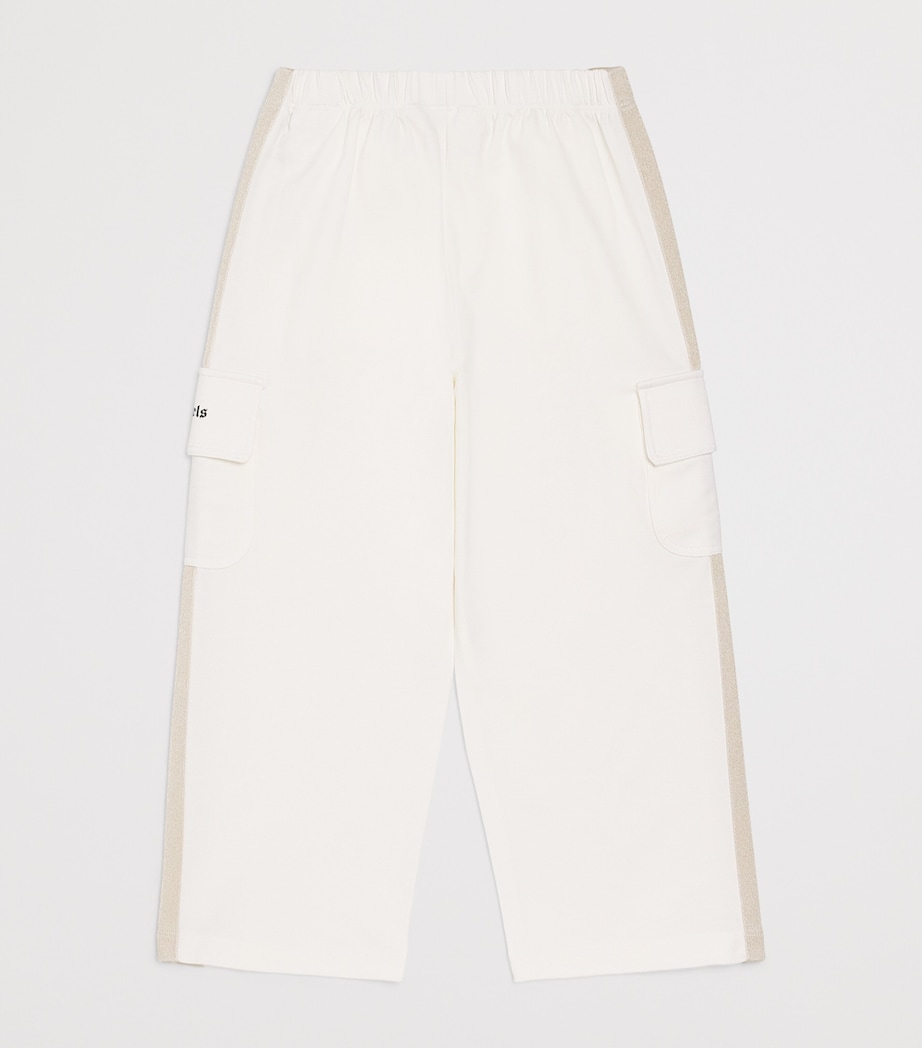 Palm Angels Kids Cargo Wide-Leg Trousers (4-12+ Years) White Image 2