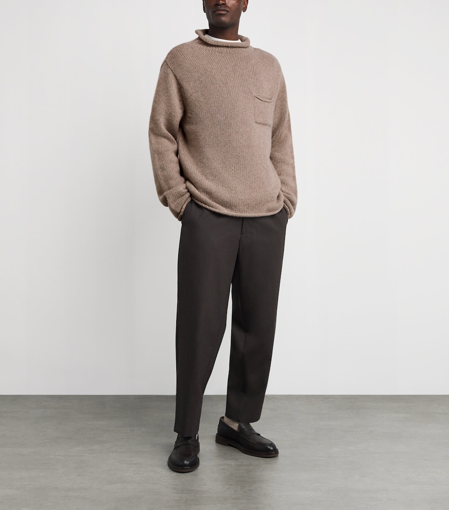 Cashmere Rollneck Sweater HB4334 ASH Image 2