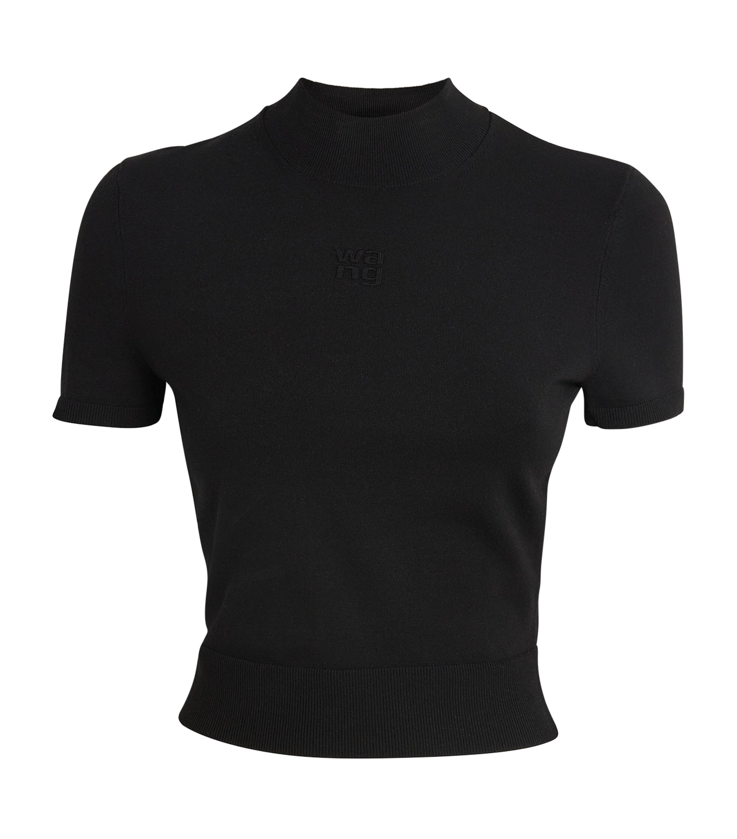 Shop Alexander Wang Embossed Logo T-shirt In Black