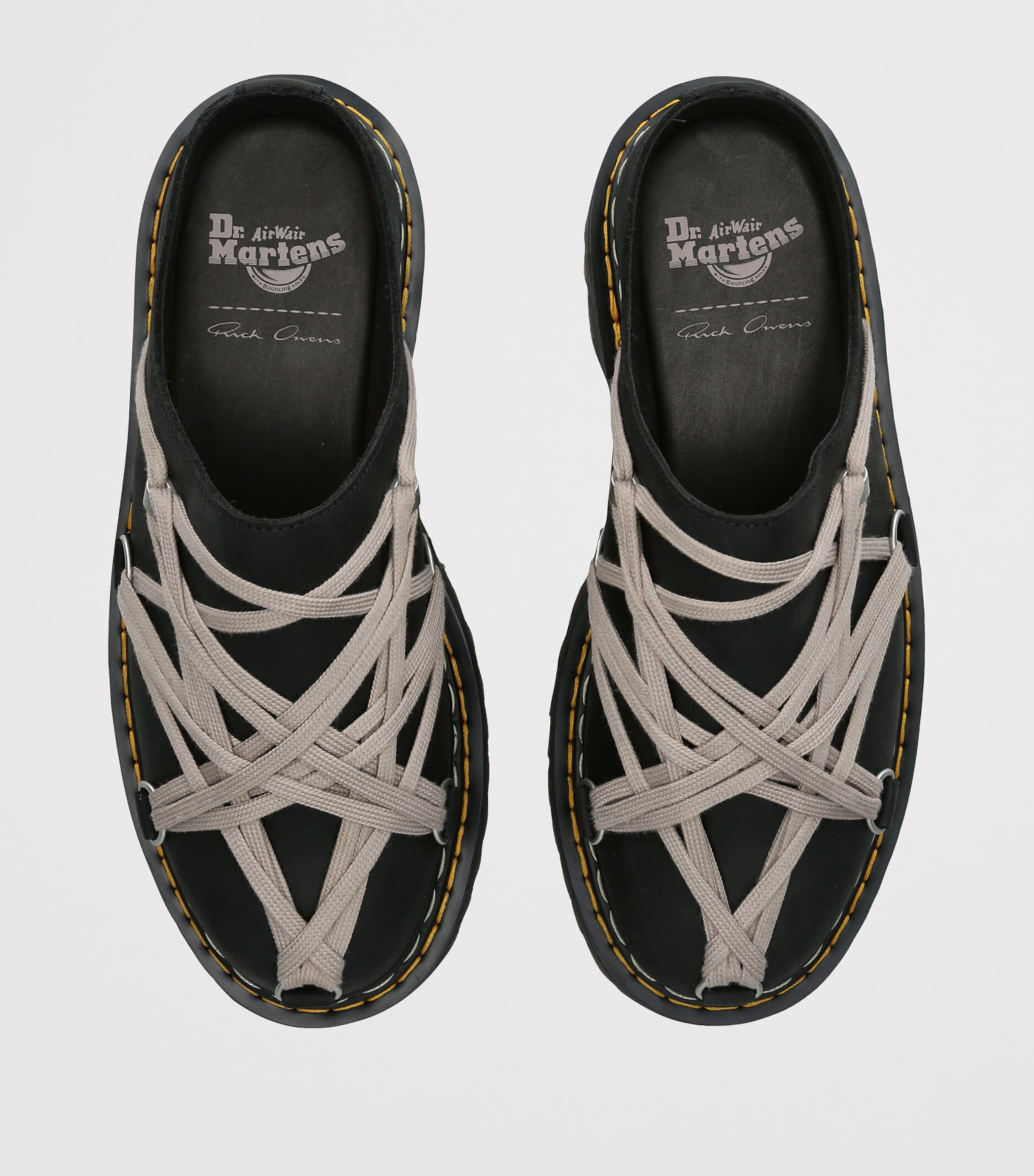Rick Owens Black x Dr. Martens Megalace Quad Sole Mules | Harrods US
