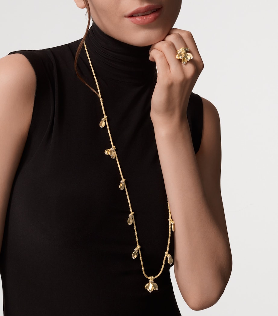 Yellow Gold, White Gold and Diamond Grain de Café Ring YELLOW GOLD Image 3