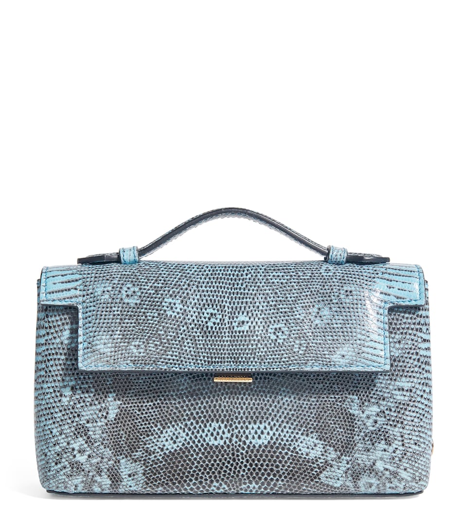 Lizard Skin Top-Handle Bag