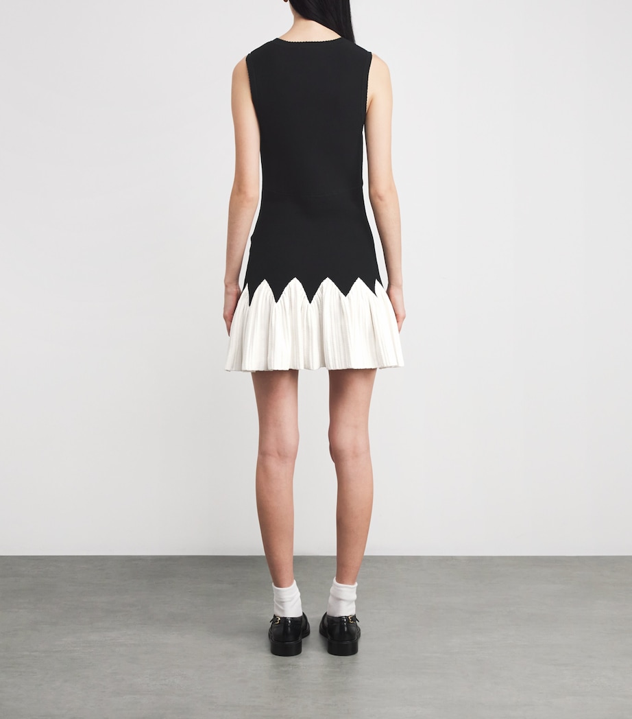 Two-Tone Mini Dress BLACK / ECRU Image 3