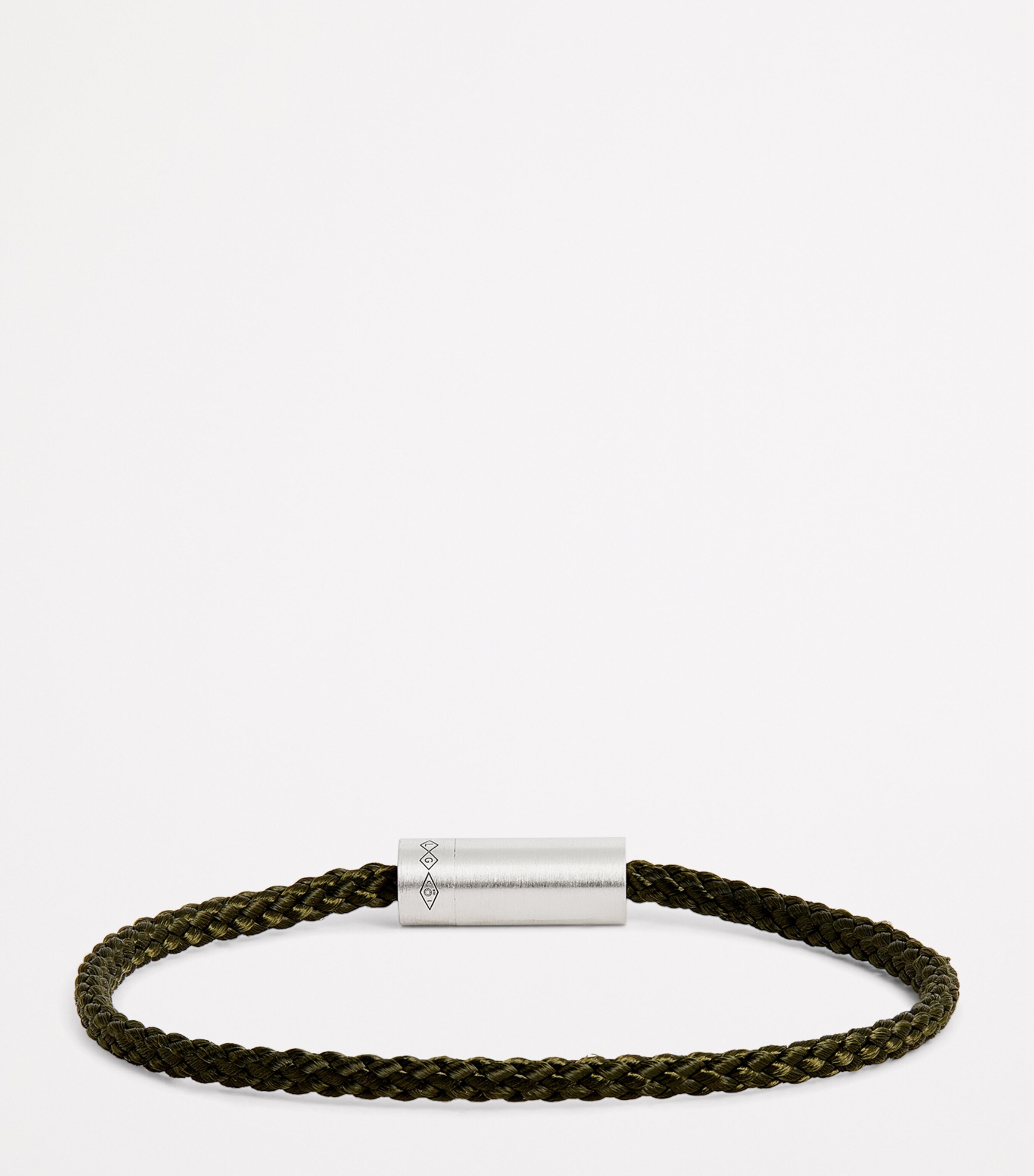 Le Gramme Sterling Silver Nato 7g Cable Bracelet Khaki Image 3