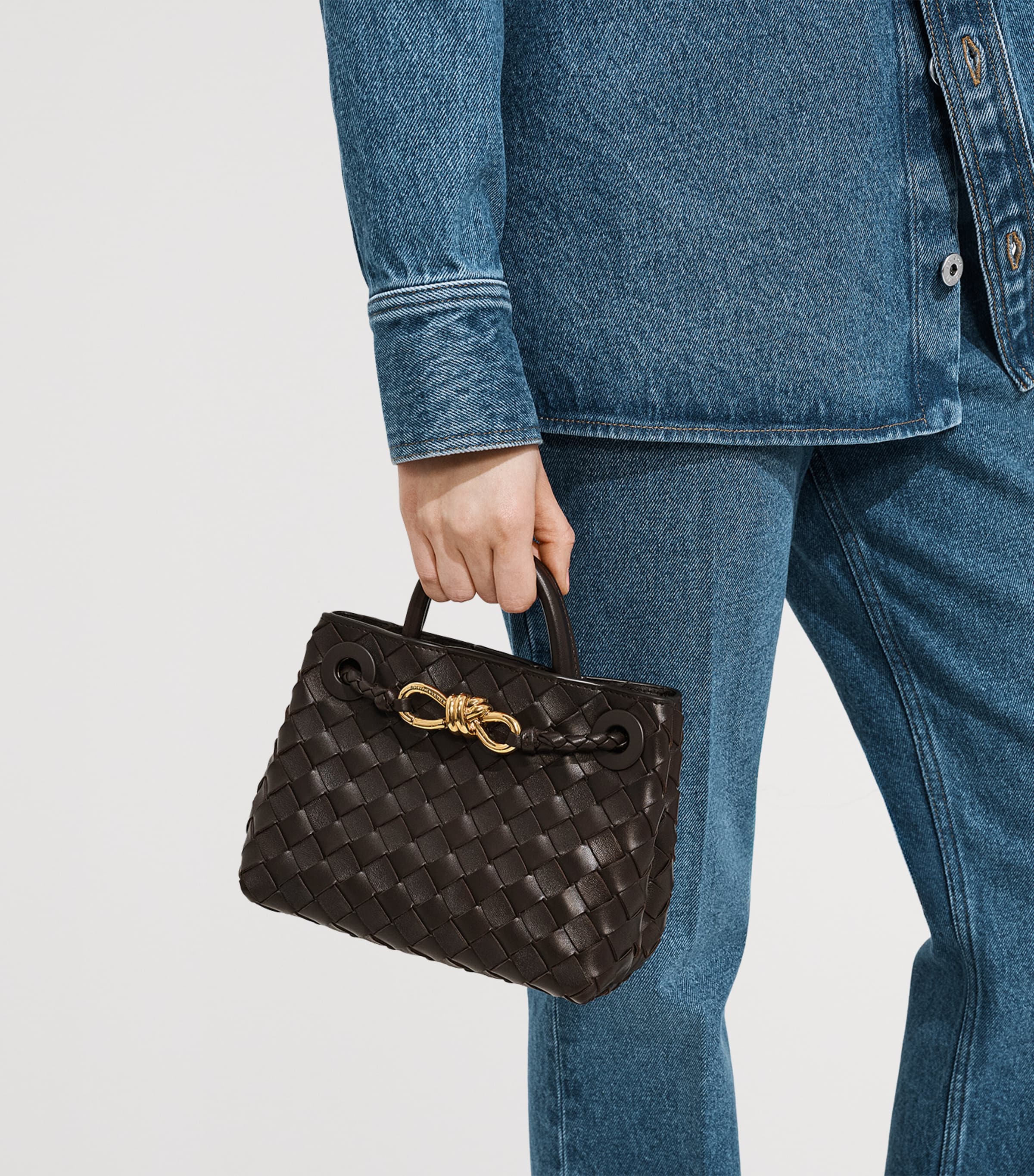 Bottega Veneta Womens Mini Leather Andiamo Top-Handle Bag Image 2