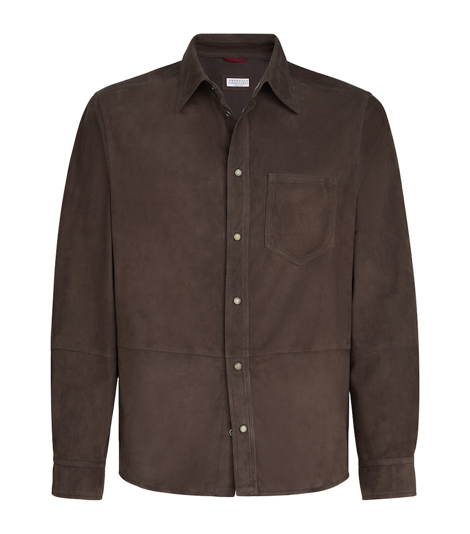 Brunello Cucinelli Mens Suede Shirt Image 1