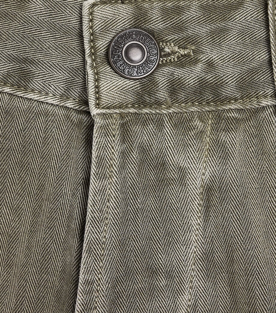 Citizens of Humanity Mens Cotton Herringbone Belgian Chinos Dark Olive Image 6