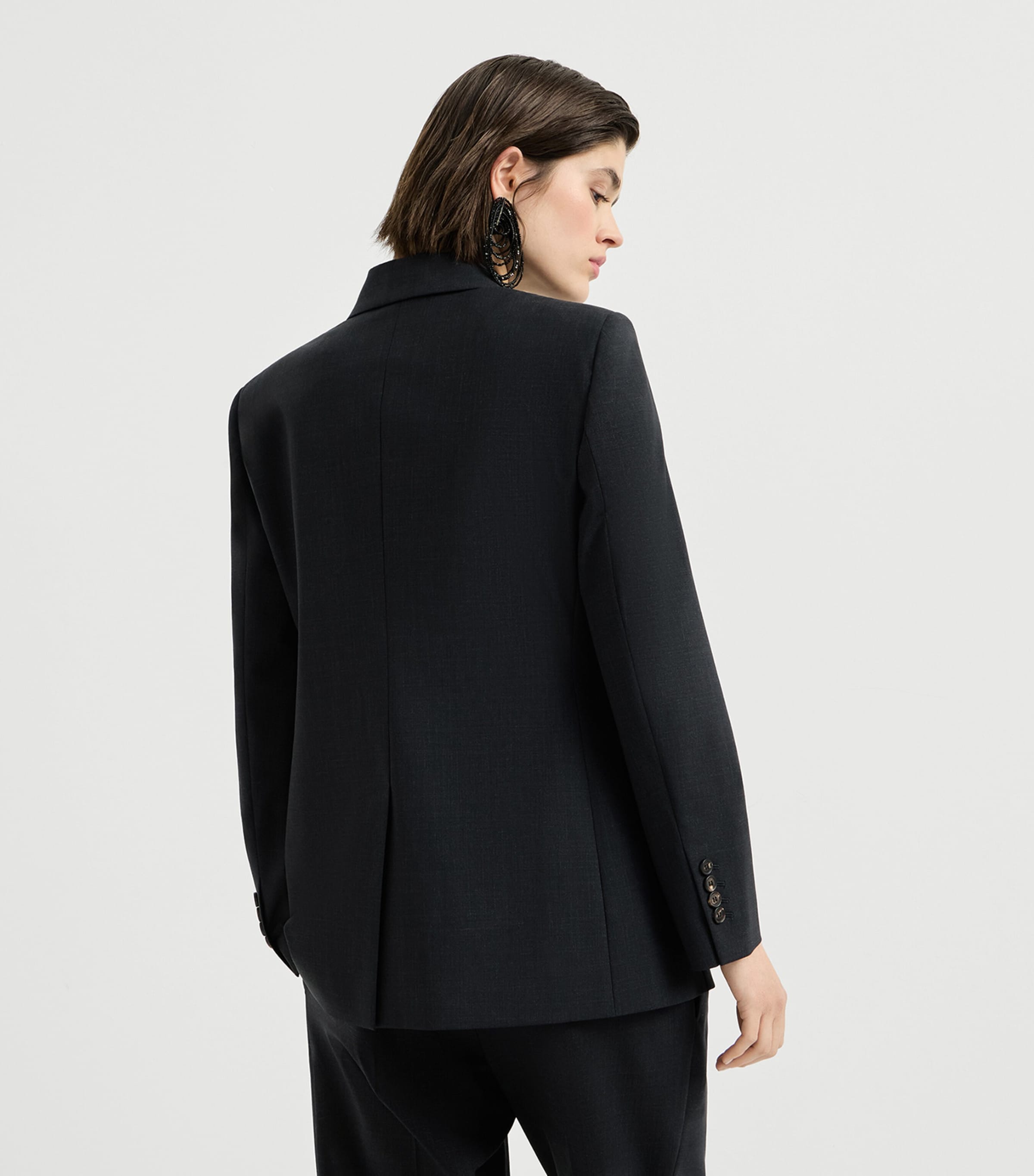 Brunello Cucinelli Womens Wool-Blend Double-Breasted Jacket Image 5