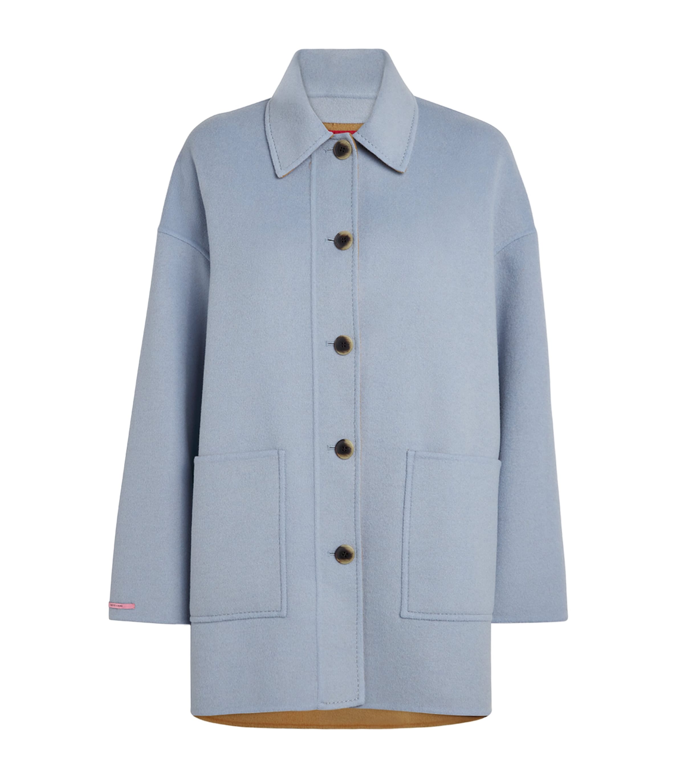 Max & Co . Wool Short Coat In Blue