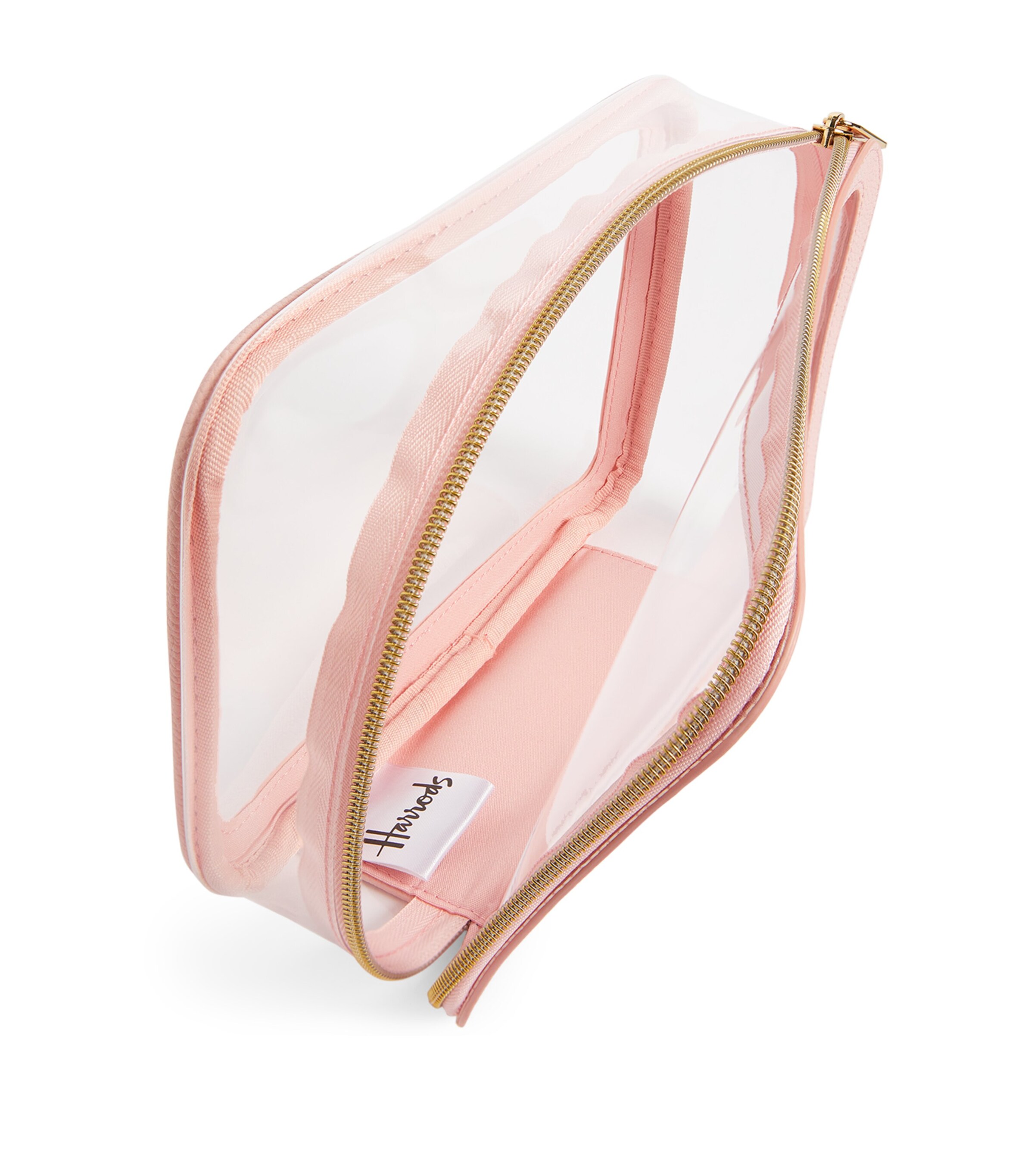 Harrods Transparent Oxford Cosmetic Bag Pink Image 2
