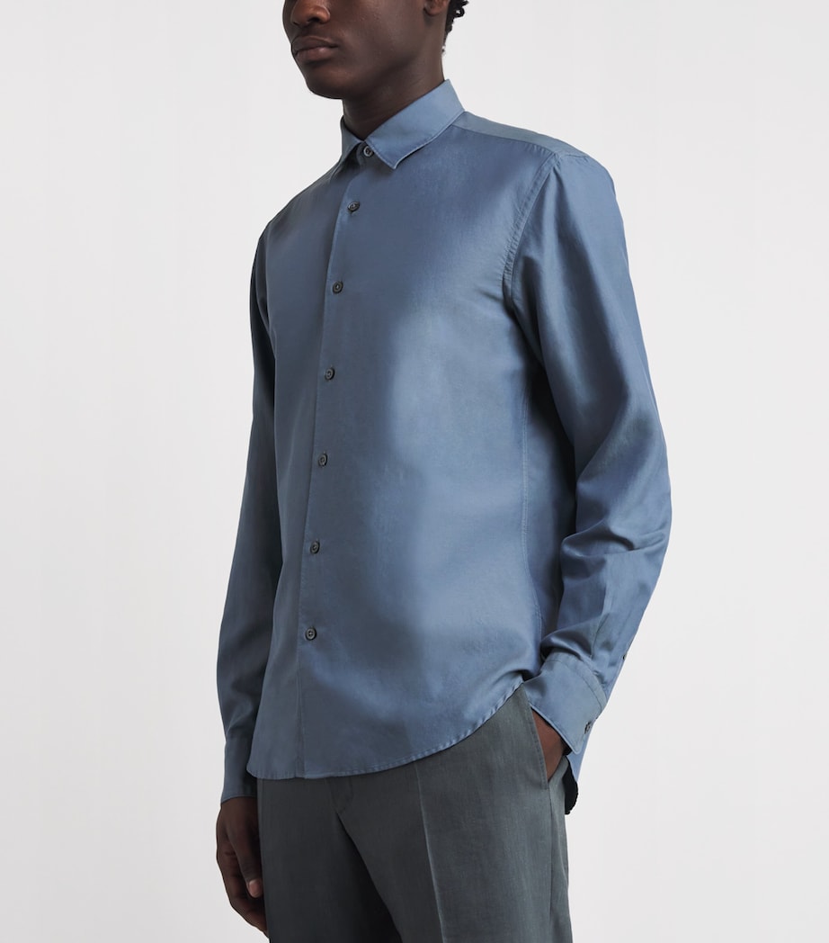 Canali Mens Cotton-Silk Shirt Image 4