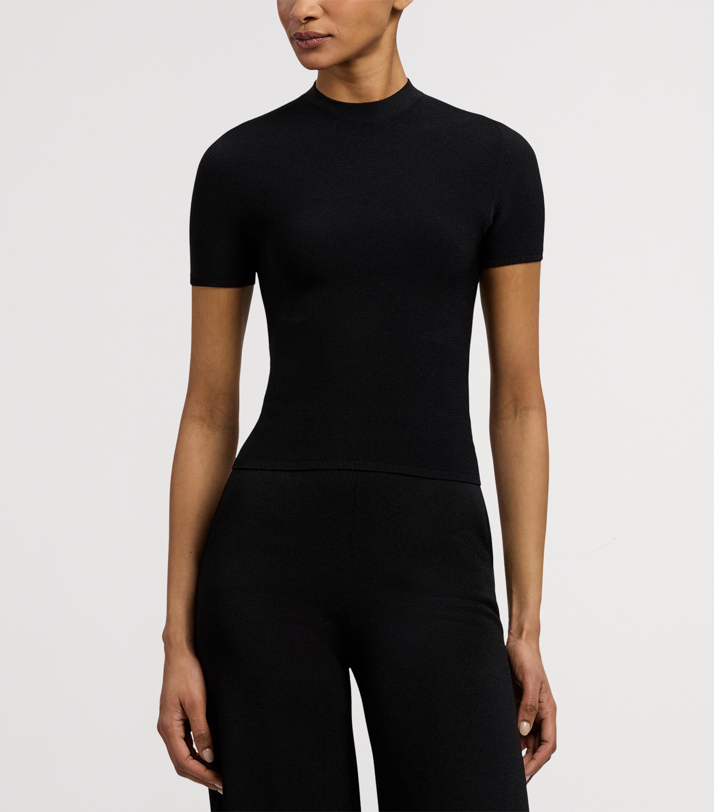 Ralph Lauren Collection Womens Mock-Neck Top Black Image 8
