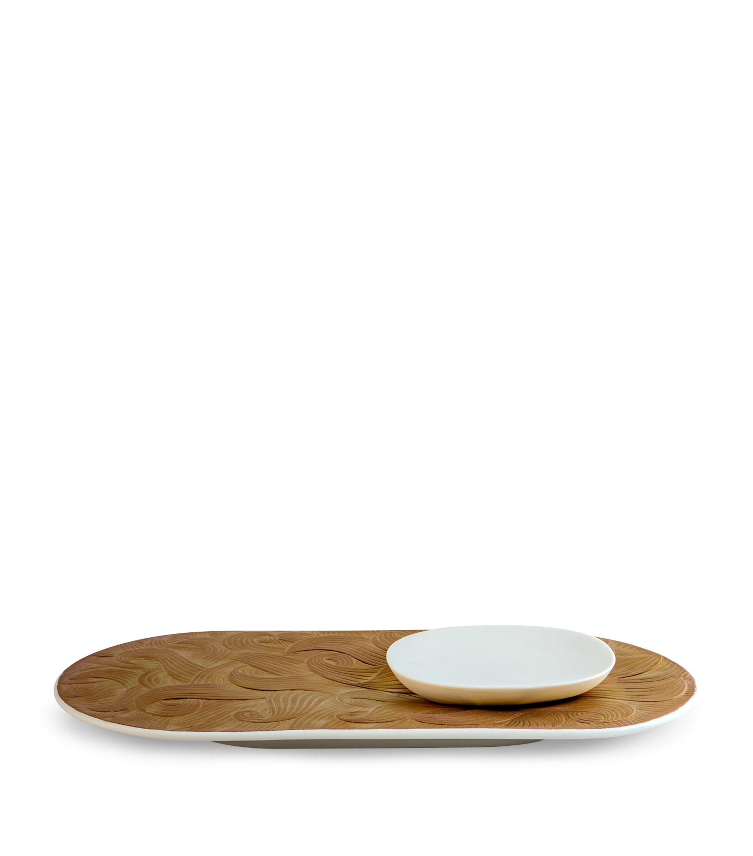 Lladró Porcelain Mirage Tray White & Gold Image 1